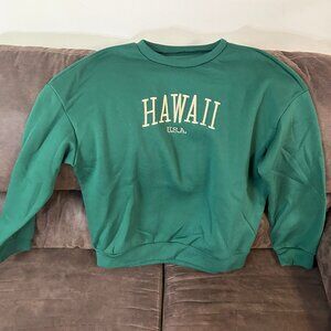 Green Hawaii SHEIN crew neck